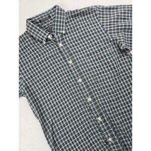 Royal Knight Mens Plaid Button Down Shirt 15 1/2 34/35 Green Fitted Dress